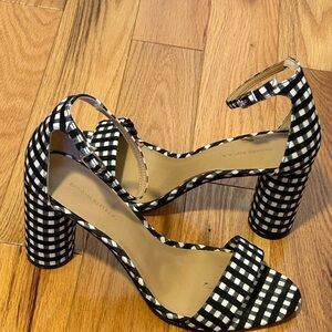 Banana Republic Black and White Checkered Heels